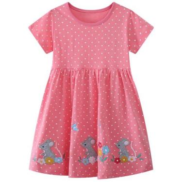 Imagem de Vestido grátis LU Toddler Girl Cartoon, mangas curtas, algodão 7T - Fr