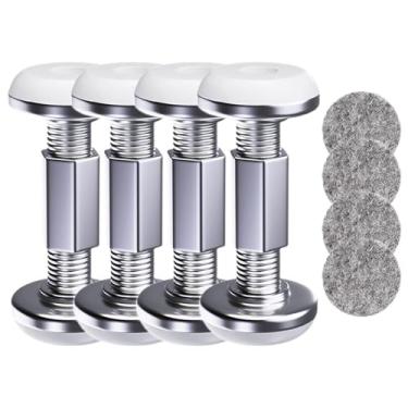 Imagem de Baoblaze 4x Cabeceira de Cama Roscada com Protetores para Móveis Acessórios Anti VIBRAÇÃO Ferramenta para Sofás de Parede de Sala Armários, Ajuste de 75 Mm a 93