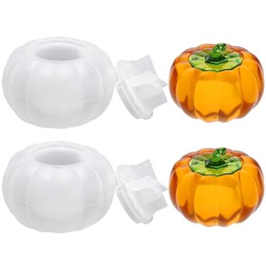 Imagem de Gartful Molde de resina de pote de abóbora com tampa, molde de recipiente de silicone para fundição de resina epóxi, caixa de doces de bijuteria, suporte de vela, organizador de decoração de casa