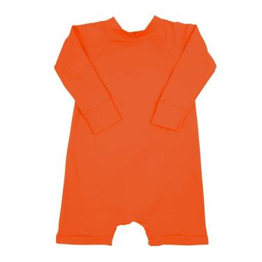 Imagem de Macaquinho Praia Bebê e Infantil Proteção UV Laranja Pitanga Concuca-Unissex