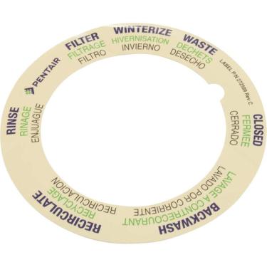 Imagem de Pentair 272599 Filtro de areia Tagelus para substituição de rótulo de válvula de montagem superior para piscina e spa