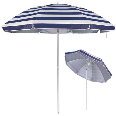 Imagem de Guarda Sol Alumínio 2,6 Metros Grande Diversas Cores Lillos Pet (Azul Marinho/Branco, 2,6 M)