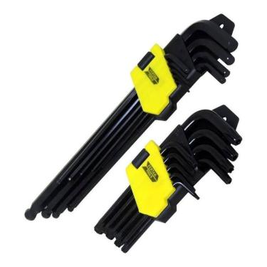 Imagem de 2X Kit Jogo Chave Allen Hex /Torque / Bola / Longa 18 Peças