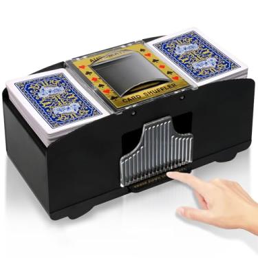 Imagem de Zhiwei Automatic Card Shuffler Machine 2 Deck, Electronic UNO Card Game, Battery Operated Electric Playing Card Shuffler for Family Party Poker/UNO/Texas Hold'em/Travel/Card Game