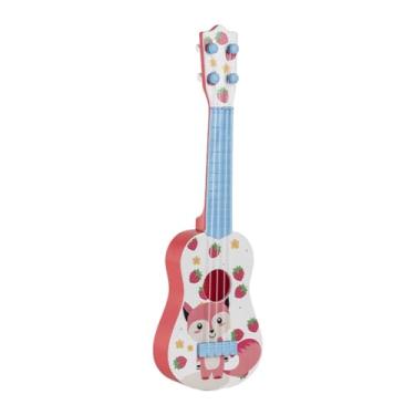 Imagem de Milageto Instrumentos musicais de ukulele de 4 cordas, brinquedos infantis, guitarra ukulele com picareta, brinquedo de guitarra ukulele infantil para 3 anos, estilo um