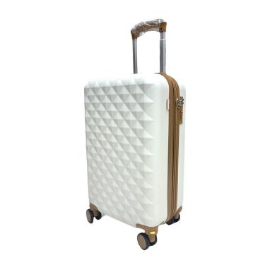 Imagem de Mala De Bordo 10Kg Expansível Branca Diamond Abs Ultra Leve