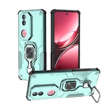 Imagem de SORAKA Capa para VIVO V50 5G com suporte metálico giratório de 360 graus peça de ferro magnética para suporte magnético de telefone para carro