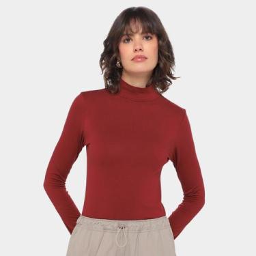 Imagem de Camiseta Olympikus Dance Manga Longa Feminina, Vinho, M