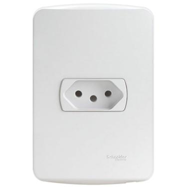 Imagem de Conjunto Tomada 2 Pinos + Terra 20 Amperes 250 Volts Branco Miluz - S3B60350 - SCHNEIDER