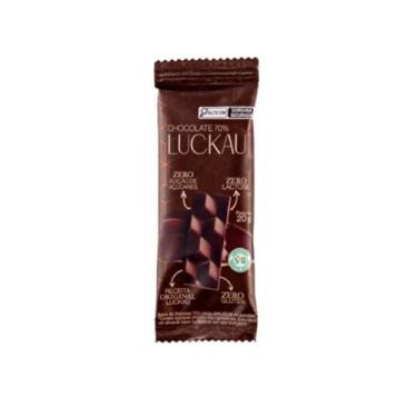 Imagem de Chocolate 70% Luckal Zero Açúcar e Zero Lactose 20G - Luckau