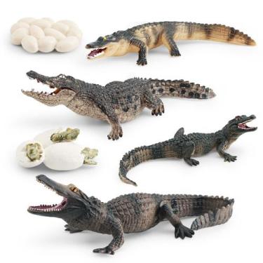 Imagem de Conjunto de bonecos com ciclo de vida realista de crocodilo, 8 unidade