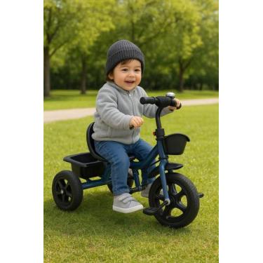 Imagem de Triciclo de Pedalar Passeio Multifuncional 3 em 1 com capota Removível