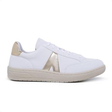 Imagem de Tenis Branco Escolar com Ouro Resistente Estiloso, 42