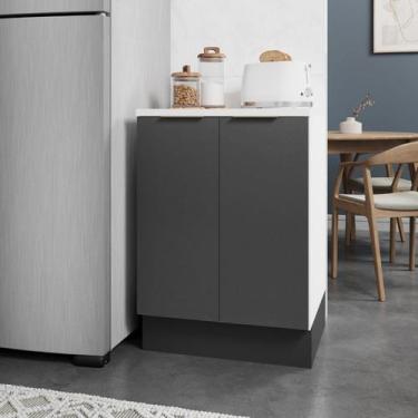 Imagem de Balcão 2 Portas 60cm com Tampo com Rodapé Ipanema CabeCasa MadeiraOrig