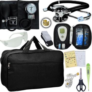 Imagem de Kit Enfermagem + Aparelho Medidor Glicose Completo Premium - Love Saud