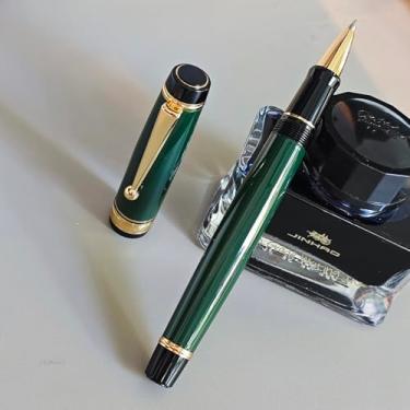 Imagem de zhongyuansu Caneta esferográfica de luxo – Canetas executivas clássicas com acabamento dourado – fluxo de tinta suave, presente profissional para negócios, escritório e escola (vermelho, verde, preto