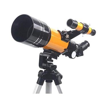Imagem de Telescópio para adultos iniciantes telescópio refratário 70 mm abertura telescópio refletor para iniciantes tripé de altura ajustável