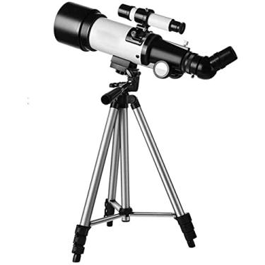 Imagem de Telescópio de viagem com montagem de calibre de 50 a 100 mm, telescópio refrator portátil, telescópio HD de observação de estrelas para estudantes adultos - telescópio ideal para iniciantes, com Carr