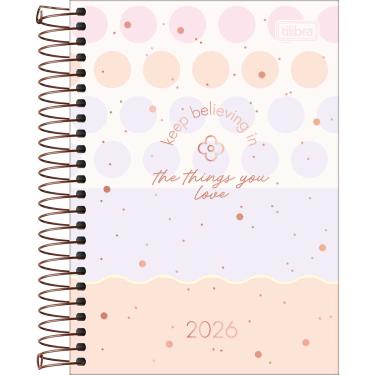 Imagem de Agenda Espiral Diária 2026 Soho 176 Folhas 12,9x18,7cm Tilibra Capa Dura
