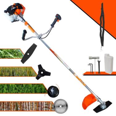 Imagem de Roçadeira Lateral Multifuncional Vulcan VR430S À Gasolina Motor 2 Tempos 1,7HP 43cc 10.000rpm Kit Extra de Faca 3 Pontas e Faca 40 Dentes de Vídea