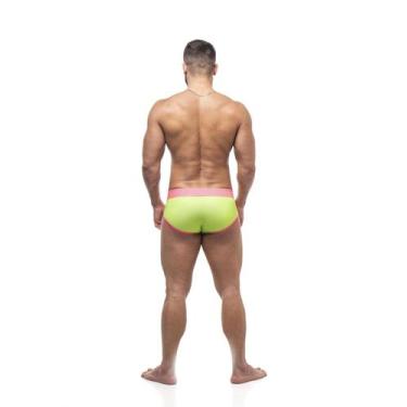 Imagem de Cueca affair club 5cm verde  e rosa - Men From Rio, XG