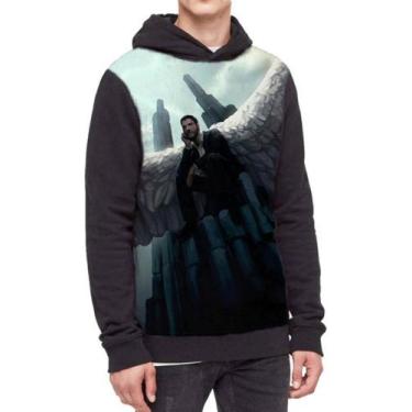 Imagem de Moletom Com Capuz Serie Lucifer Morningstar Ref:632 - smoke, Preto, GG