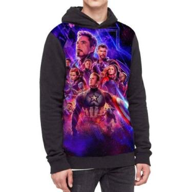 Imagem de Moletom Com Capuz Vingadores Filme Ultimato Ref:312 - smoke, Preto, GG