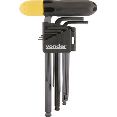 Imagem de Jogo Chave Hexagonal Allen 1,5-10,0mm Tipo L Abaulada Longa