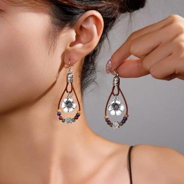 Imagem de Brincos femininos Western Outfits com pingente turquesa boêmio