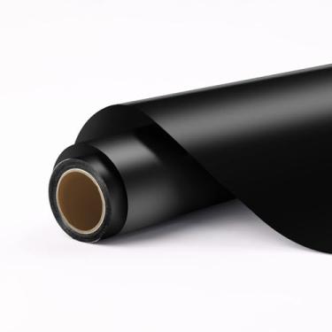 Imagem de Vinil preto permanente para Cricut, Silhouette, Camafeu, rolo de vinil adesivo rosa brilhante de 30,5 cm x 28 m, uso interno e externo, compatível com todas as máquinas de corte