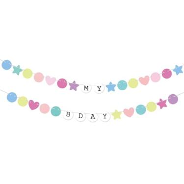 Imagem de HOMEZZO Faixa de pulseira da amizade, decoração em My Birthday Era, pulseira colorida da amizade, sinal de festa para fãs de música, decorações de festa de aniversário