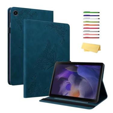 Imagem de UUcovers Capa para tablet Galaxy Tab A9 Plus 11 polegadas 2023 (SM-X210/X216/X218) Capa de couro PU em relevo com suporte para caneta/bolsos para cartão para Samsung Galaxy Tab A9+ 11 polegadas