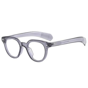 Imagem de Óculos de Sol Feminino Oval com Rebites, Lentes Gradientes e Proteção UV400 para Esportes ao Ar Livre, Corrida e Ciclismo, Cinza e Transparente