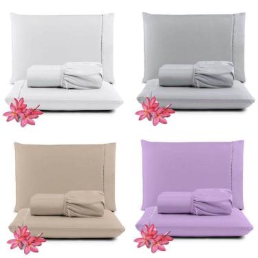 Imagem de Kit Jogo De Cama Lençol Queen Pratik 3 Peças Com 4 Un. Cores 1 - 100% Poliéster