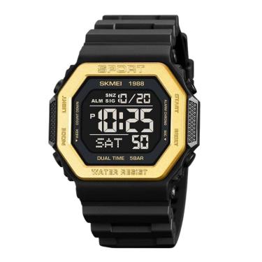 Imagem de Relógio Masculino Skmei 1988 Preto e Dourado-Masculino