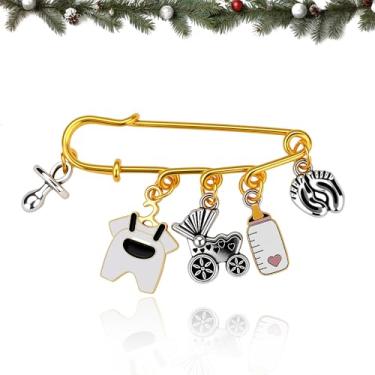 Imagem de Presentes de anúncio de gravidez para nova mamãe e papai novo presente de aniversário de Natal para novos pais presentes para casais anúncio de bebê broche para futuros pais presente para mulheres