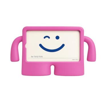 Imagem de Capa Infantil Para Tablet Galaxy Tab A Tela 10.1'' Polegadas T510 T515, Capinha Anti Impacto Case Mãozinha EVA Emborrachado Maleta Não Tóxico (Rosa Pink)