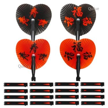 Imagem de 20 leques decorativos dobráveis, para casamento, aniversário e ano novo, chineses e japoneses para mulheres, dobrável, adequado para noivas, casamentos, festas de aniversário e celebrações de ano novo