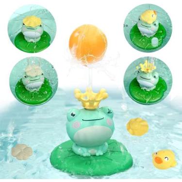 Imagem de Brinquedo de banho Little Bado Electric Baby Bath Frog com spray de ág