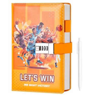 Imagem de Diário CAGIE com cadeado para adolescentes, basquete de 5,5 x 8,1 pole