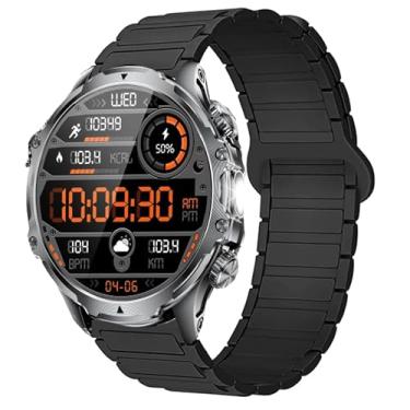 Imagem de Lamshaw Pulseira de relógio inteligente HIRREO, pulseira esportiva de silicone de 22 mm compatível com smartwatch LIGE, HIRREO FV12, FV14, FV15, EF7, BW0290A-3.5 cm (preta, pulseira de tamanho de 22