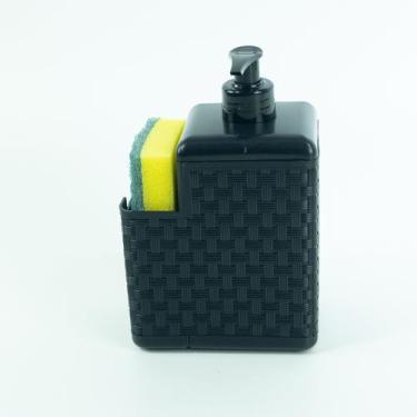 Imagem de Porta Detergente e Esponja Com Bico Dosador Rattan Preto 25775 Arqplas