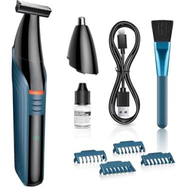 Imagem de Aparador de biquíni feminino, barbeador elétrico 2 em 1 para mulheres, aparador de pelos pubianos para linha de biquíni, pernas, braços/axilas, kit de depilação segura, sem fio, IPX7, à prova d'água,