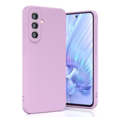 Imagem de Boaixiaen Compatível com Samsung Galaxy A36 5G, capa de telefone à prova de choque de silicone líquido fino macio TPU com proteção total à prova de choque para Galaxy A36 5G de 6,7 polegadas (roxa)