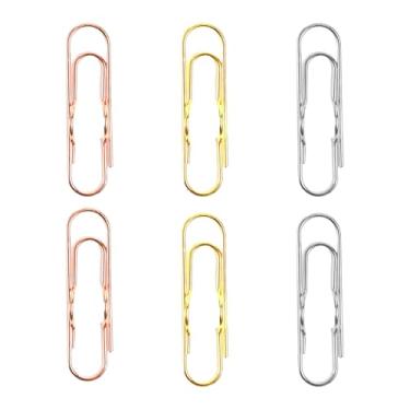 Imagem de Clipes de caneta e suportes de papel em forma de coração, 6 peças multifuncionais material escolar de escritório para cadernos, tamanho grande