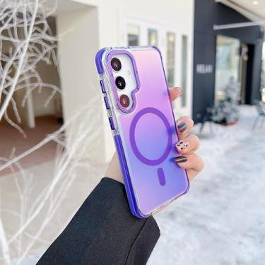 Imagem de MVVKKY Capa de celular colorida de pelúcia para Samsung S24 FE (para Samsung S24 FE/roxa)