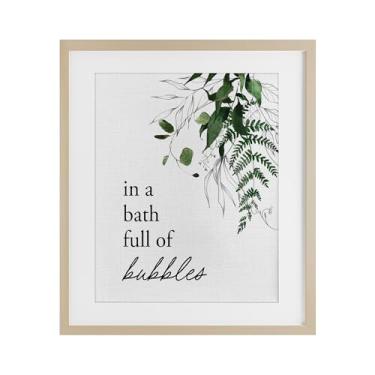 Imagem de Stupell Industries Impressão emoldurada de bétula de banho de espuma com folhagem florestal sob vidro, design por letras e forrado, 53 x 43 cm