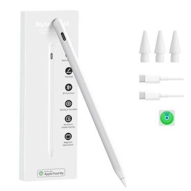 Imagem de Findmy iPad Pencil compatível com Apple iPad 2028-2025, com carregamento rápido e atalho fácil para iPad A16 (11º)/10/9/8 e Air 13/11 e Pro 12.9/13/11 e Mini 7/6/5, branco (sem carregamento sem fio)
