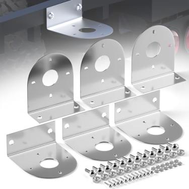 Imagem de BJZ Suportes de luz LED para melancia, suportes de montagem de aço inoxidável 304 com furos pré-perfurados, suporte universal em forma de L para luzes auxiliares de teto traseiro de caminhão de carro