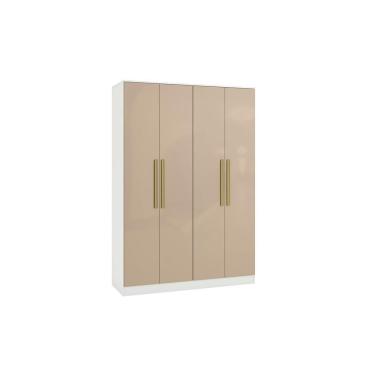 Imagem de Guarda-roupa 4 Pts 2 Gvts Kappesberg Adapt Branco-macadâmia